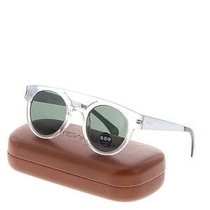 KOMONO Dreyfuss Clear Silver Sunglasses NEW